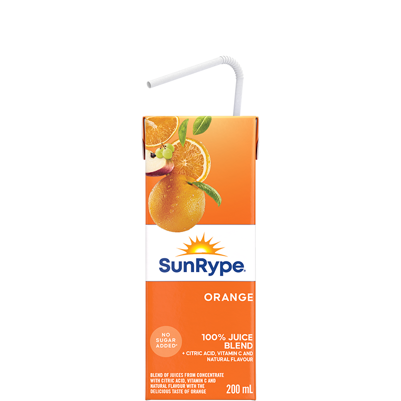 SunRype 100% Juice ORANGE Tetra 200mL