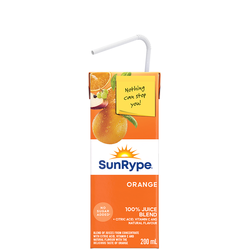 SunRype 100% Juice ORANGE Tetra 200mL