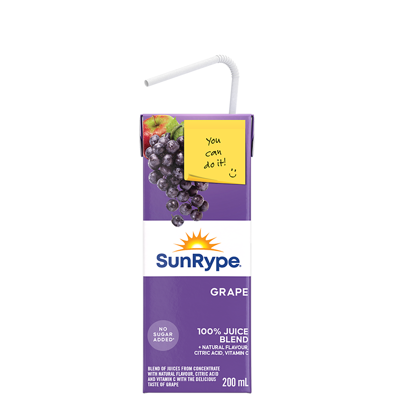 SunRype 100% Juice GRAPE Tetra 200mL