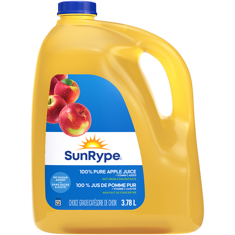 SunRype Not from Concentrate APPLE JUICE NOT FROM CONCENTRATE Plastic PET 3.78L