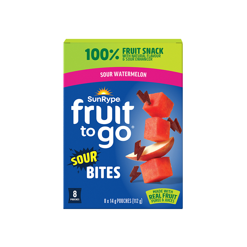 SunRype Fruit to Go SOUR WATERMELON BITES Carton 8 X 14g