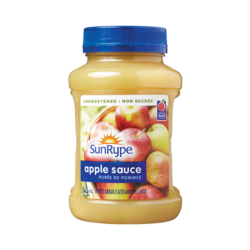 SunRype Purée de pommes PURÉE DE POMMES NON SUCRÉE Plastique PET 625mL