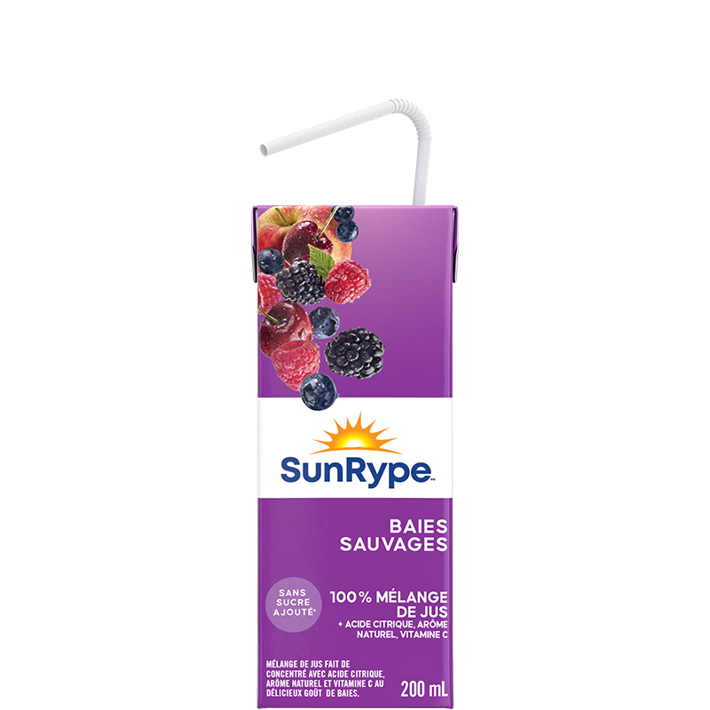 SunRype 100% jus BAIES SAUVAGES Tetra 200mL