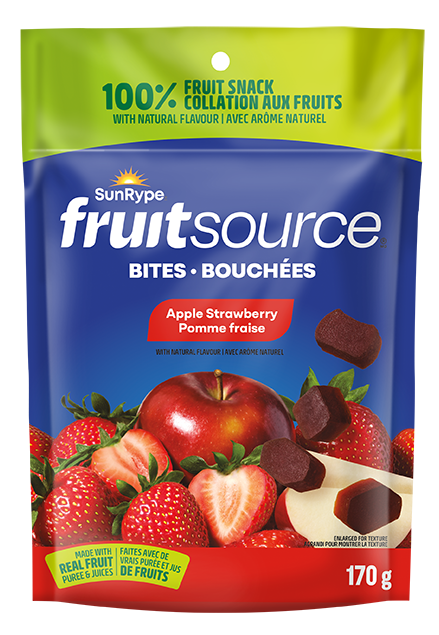 SunRype Fruitsource POMME FRAISE Printed Film 170g