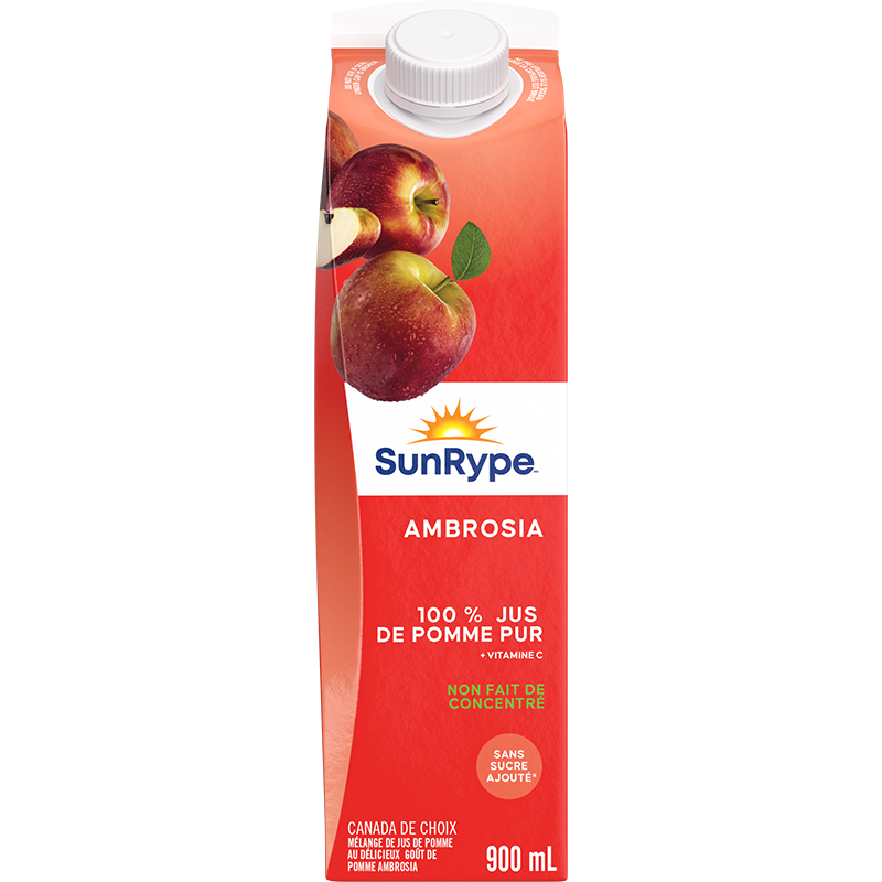 SunRype non fait de concentré JUS DE POMME AMBROSIA Gable Elopak 900mL