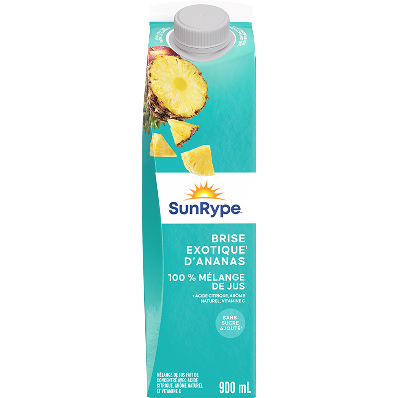 SunRype 100% jus BRISE EXOTIQUE D'ANANAS Gable Elopak 900mL