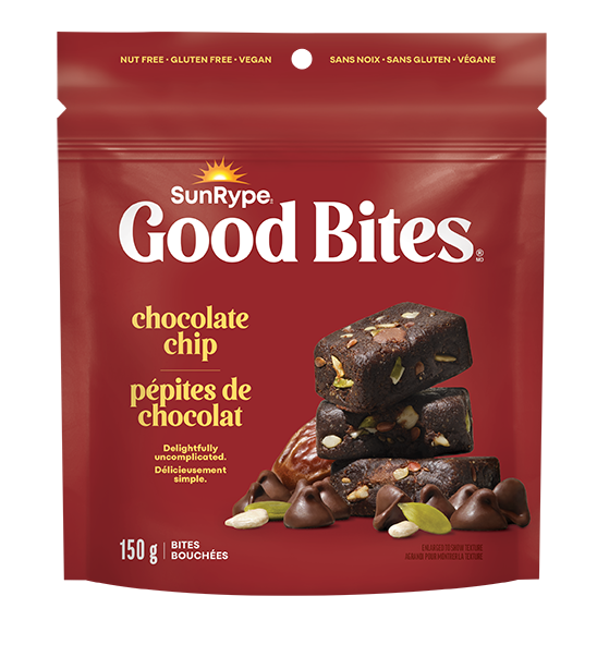 SunRype Good Bites PÉPITES DE CHOCOLAT Printed Film 150g