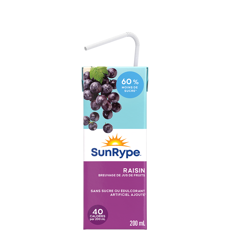 SunRype 60% moins de sucre BON RAISIN Tetra 200mL