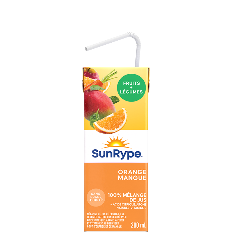 SunRype Fruits plus légumes ORANGE MANGUE Tetra 200mL