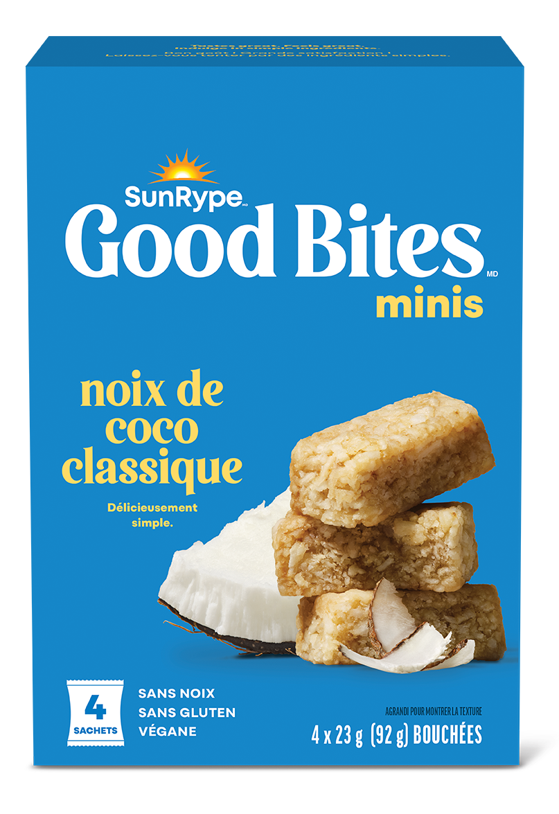 SunRype Good Bites NOIX DE COCO CLASSIQUES Carton 4 X 23g