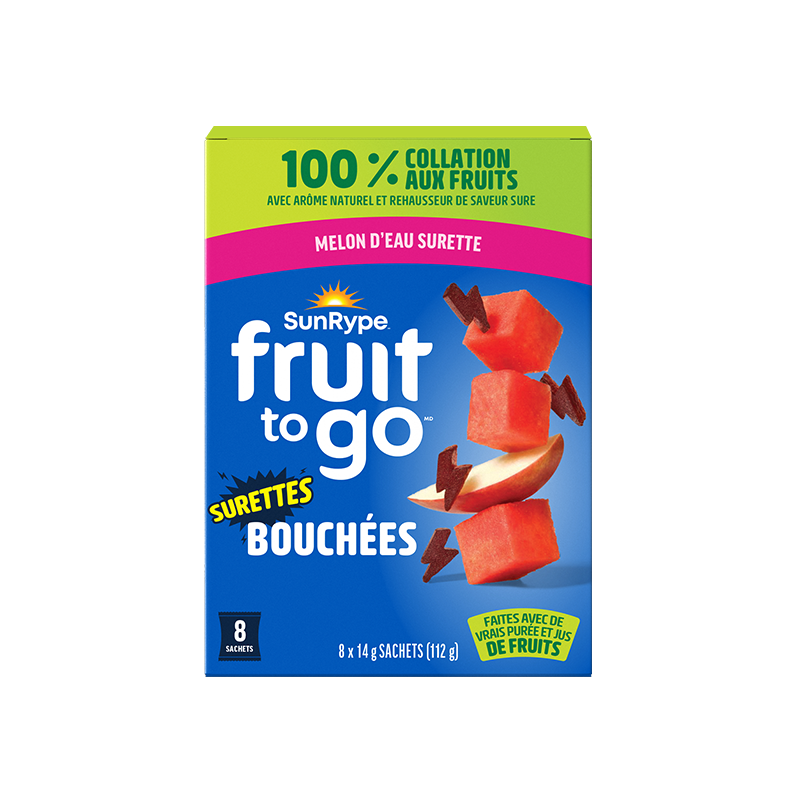 SunRype Fruit to Go BOUCHÉES MELON D'EAU SURETTE Carton 8 X 14g