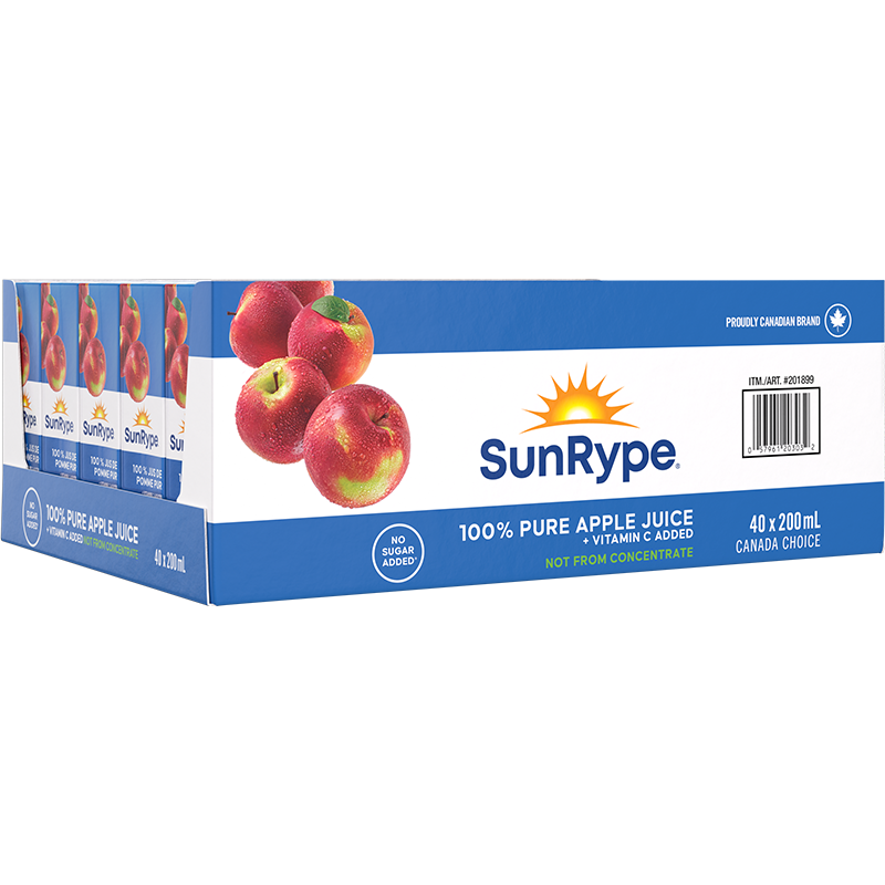 SunRype non fait de concentré JUS DE POMME NON FAIT DE CONCENTRÉ Carton 8X5X200mL